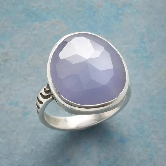 Women Periwinkle Chalcedony Ring Sundance Catalog Rings