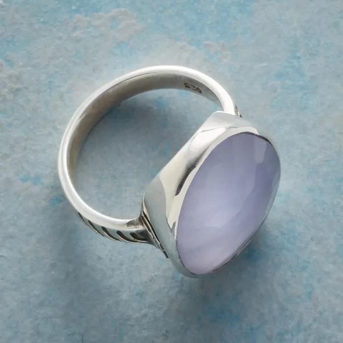 Women Periwinkle Chalcedony Ring Sundance Catalog Rings Women Periwinkle Chalcedony Ring Sundance Catalog Rings