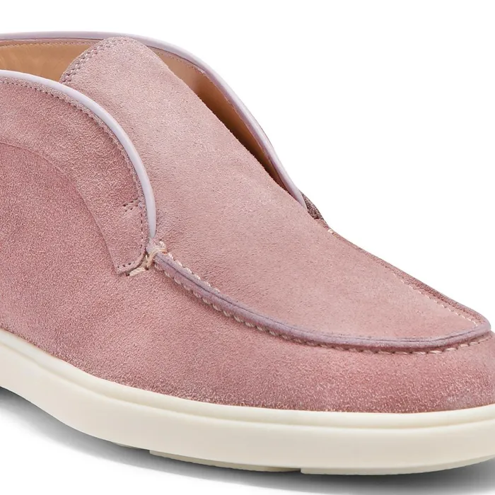 Women Pink Suede Desert Boot Santoni Boots and Ankle Boots