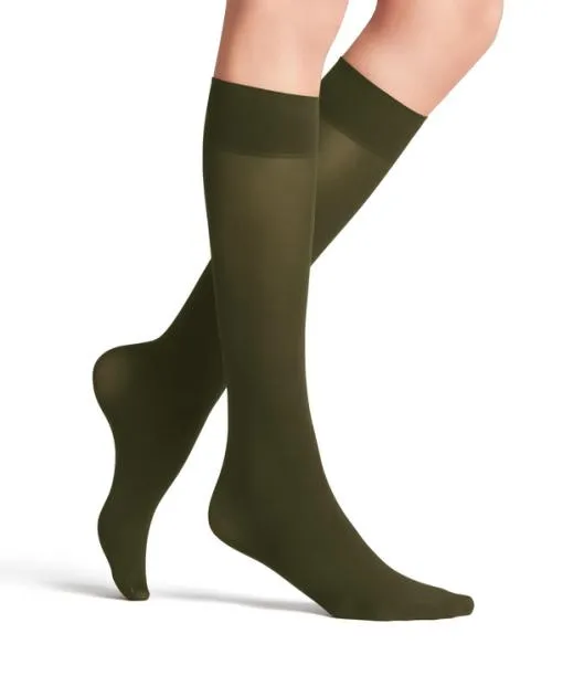 Women Pure Matt 50 DEN Women Kneehigh Socks Artichoke FALKE Fullyfashioned Stockings