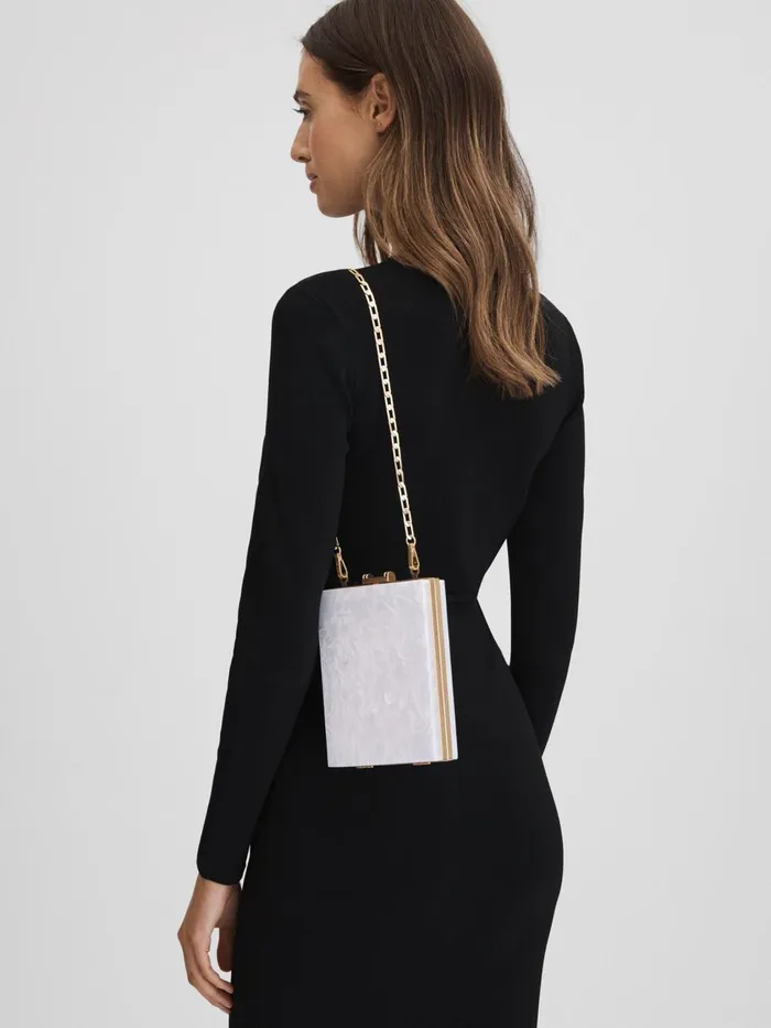 Women Reiss Bags Gigi Acetate Clutch Bag White