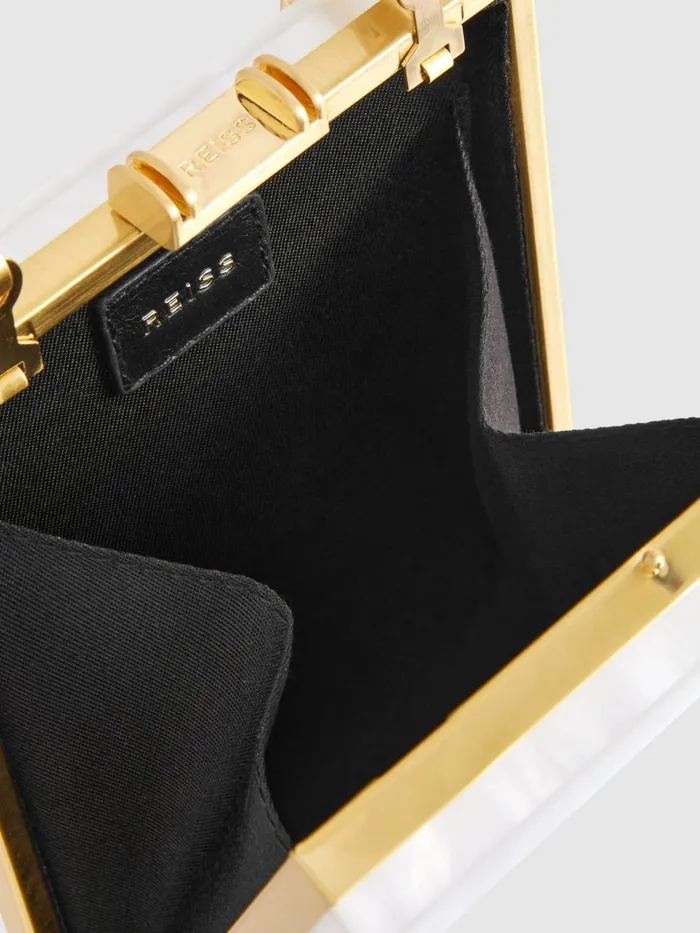 Women Reiss Bags Gigi Acetate Clutch Bag White