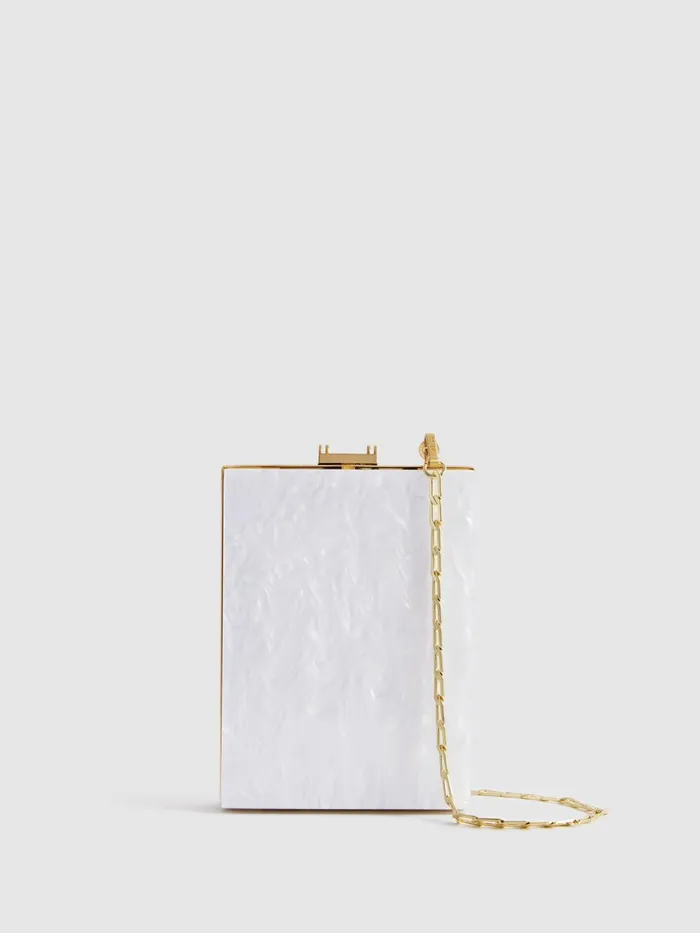 Women Reiss Bags Gigi Acetate Clutch Bag White