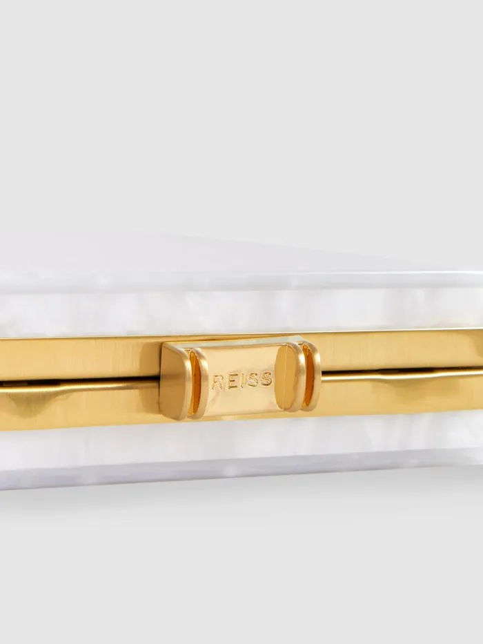 Women Reiss Bags Gigi Acetate Clutch Bag White