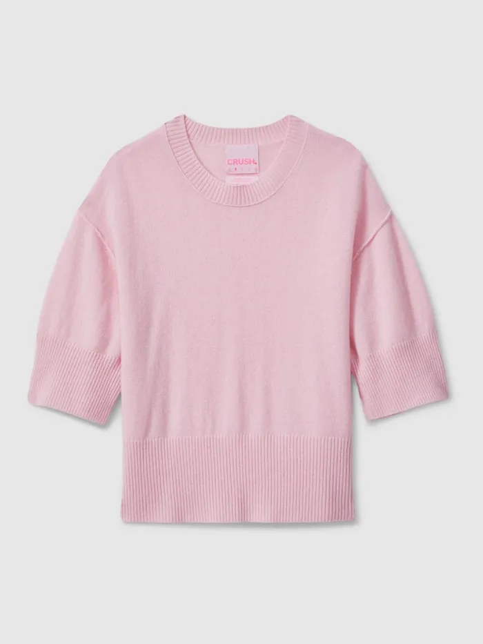 Women Reiss Blouses and Shirts Collection Cashmere Oversized TShirt Pink