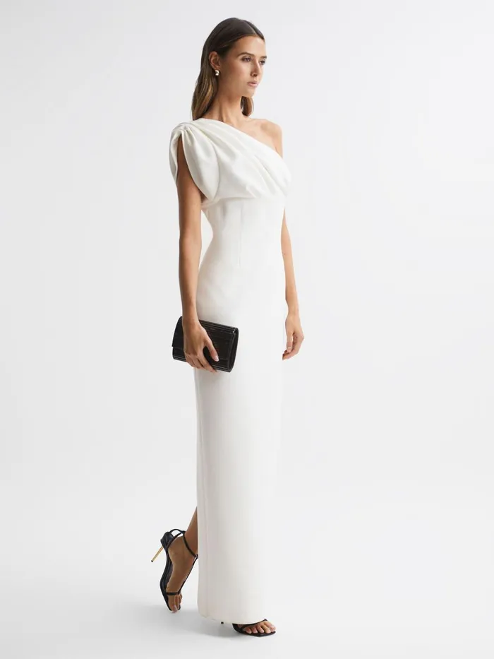 Women Reiss Brands Gilbert OneShoulder Maxi Dress Ivory