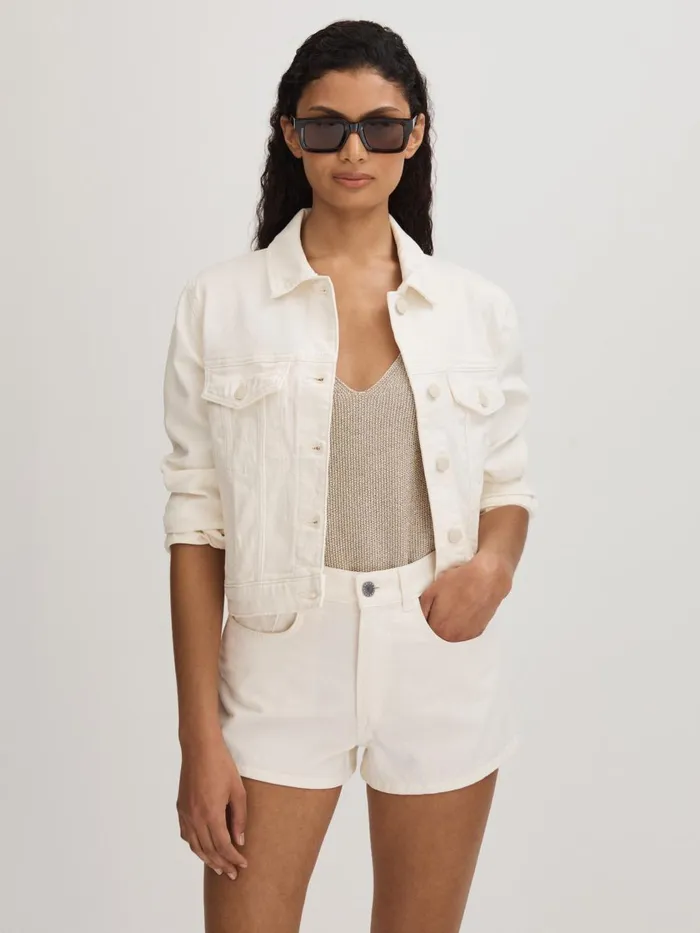 Women Reiss Coats American Jacket Cloud White