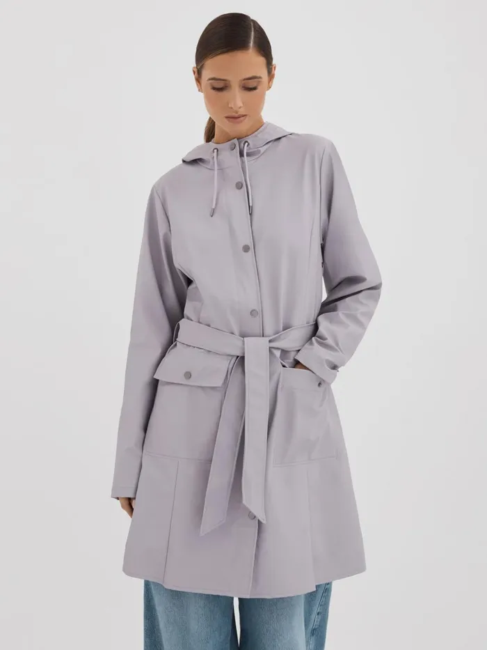 Women Reiss Coats Belted Raincoat Flint Grey