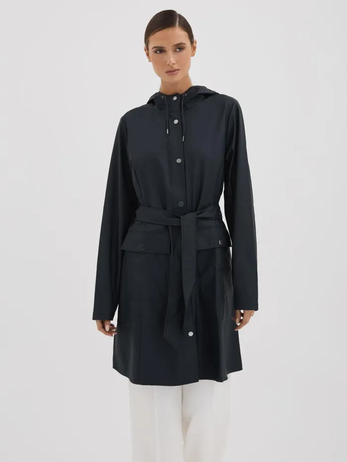 Women Reiss Coats Belted Raincoat Navy