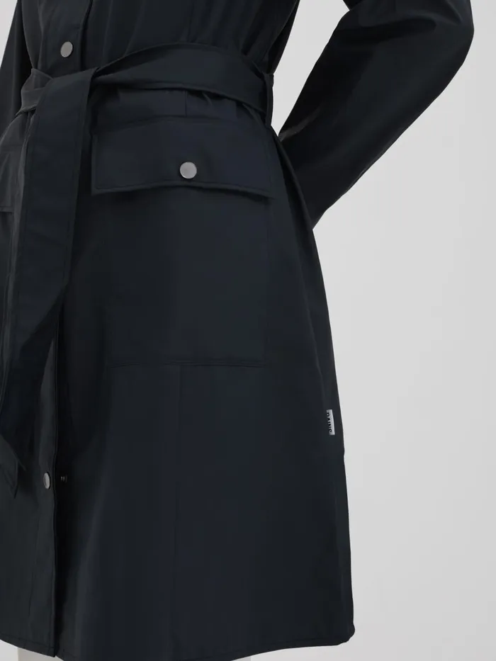 Women Reiss Coats Belted Raincoat Navy
