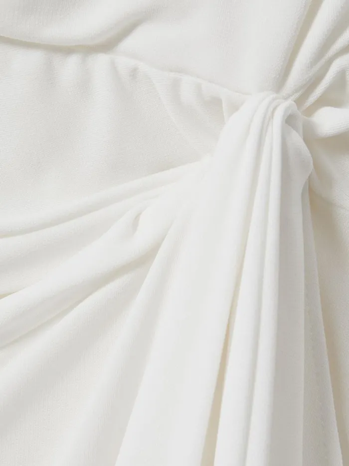 Women Reiss Dresses OneShoulder Ruffle Mini Dress White