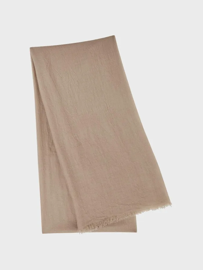 Women Reiss Hats Gloves and Scarves Heidi WoolCashmere Lightweight Scarf Biscuit