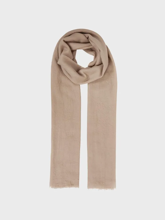 Women Reiss Hats Gloves and Scarves Heidi WoolCashmere Lightweight Scarf Biscuit