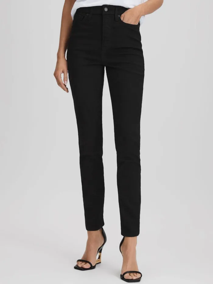 Women Reiss Jeans American Good American Ultra High Skinny Jeans Black