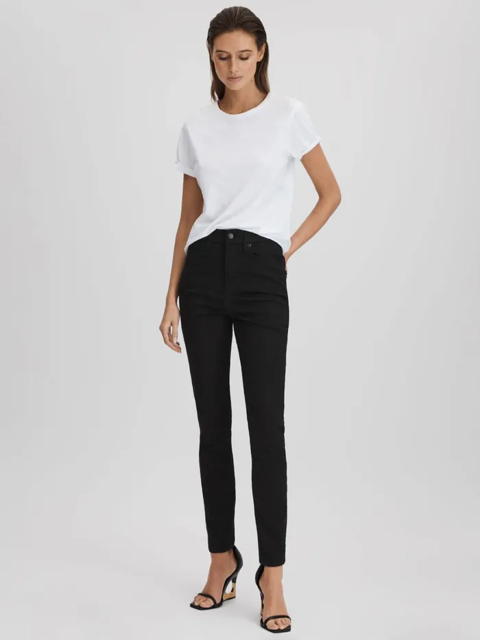 Women Reiss Jeans American Good American Ultra High Skinny Jeans Black