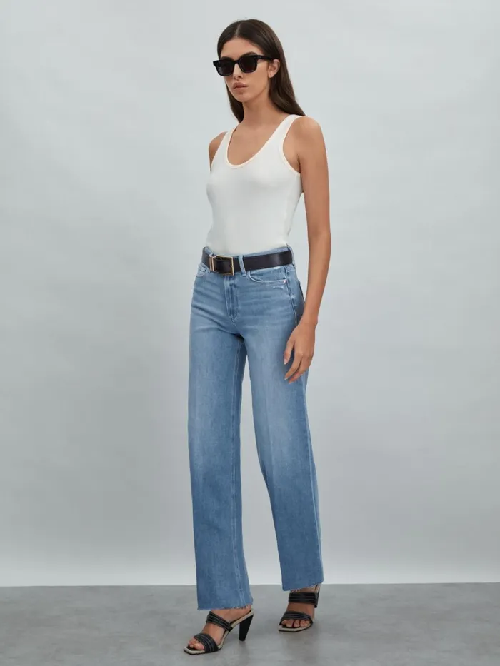 Women Reiss Jeans Flared Cropped Jeans Helena Blue