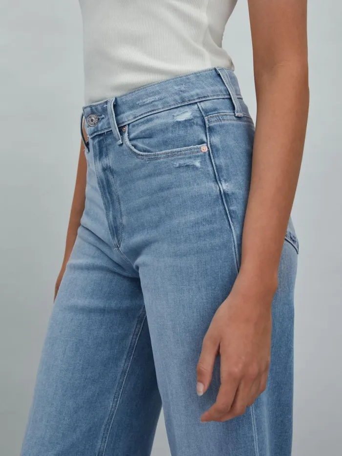 Women Reiss Jeans Flared Cropped Jeans Helena Blue