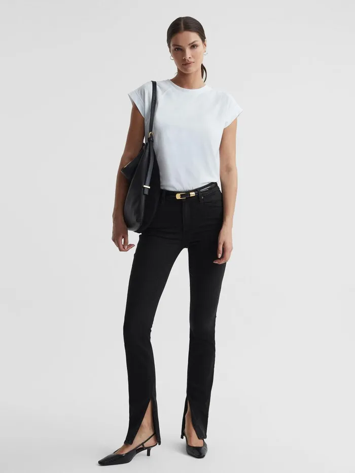 Women Reiss Jeans Slim Fit Split Hem Jeans Slater