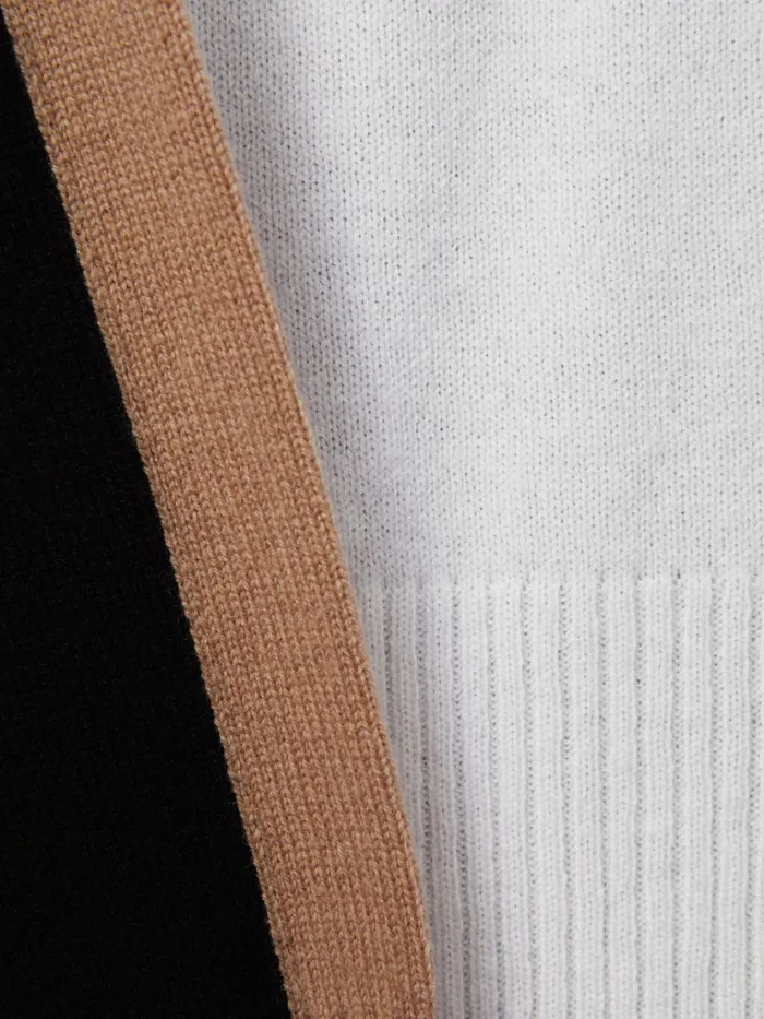 Women Reiss Knitwear Addison Wool Blend Colourblock Jumper Ivoryblack