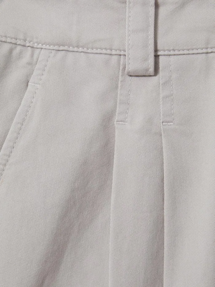 Women Reiss Pants Astrid Cotton Blend Wide Leg Trousers Grey