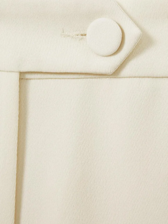 Women Reiss Pants Solene Wide Leg Split Hem Trousers Cream
