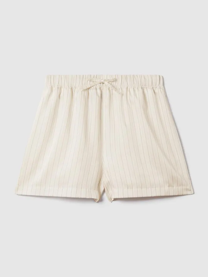 Women Reiss Shorts F1 Monte Carlo Drawstring Shorts White Multi