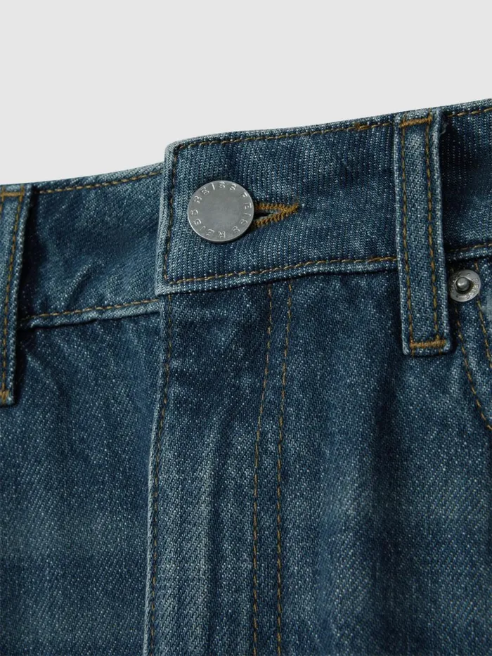 Women Reiss Skirts Daila High Rise Denim Midi Skirt Mid Blue