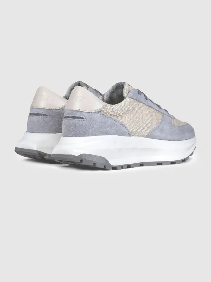 Women Reiss Sneakers Footwear Suede Mesh Trinity Trainers Greywhite