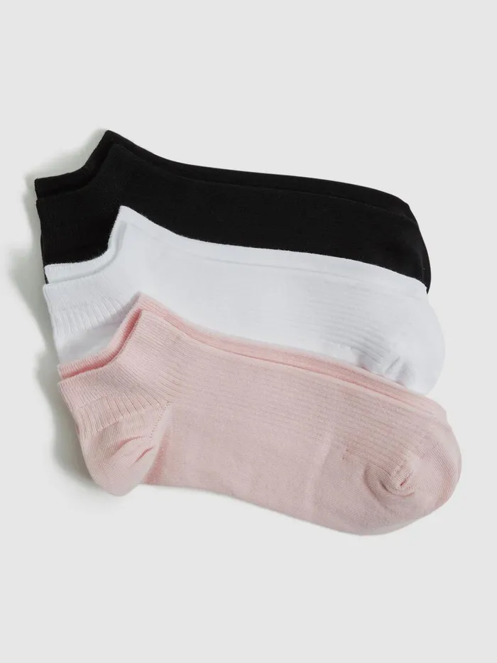 Women Reiss Socks and Tights Callie 3 Pack Of Trainer Socks Blackblush