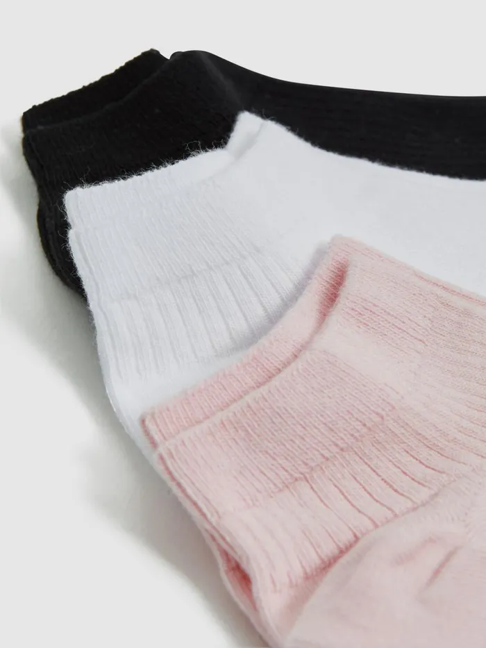 Women Reiss Socks and Tights Callie 3 Pack Of Trainer Socks Blackblush