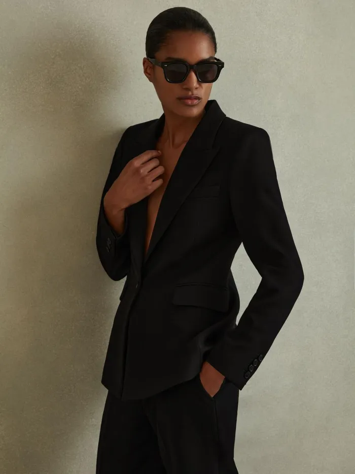 Women Reiss Suits and Tailoring Gabi Tailored Single Breasted Suit Blazer Black