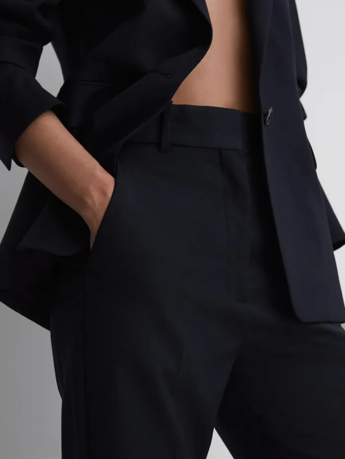 Women Reiss Suits and Tailoring Haisley Tailored Flared Suit Trousers Navy