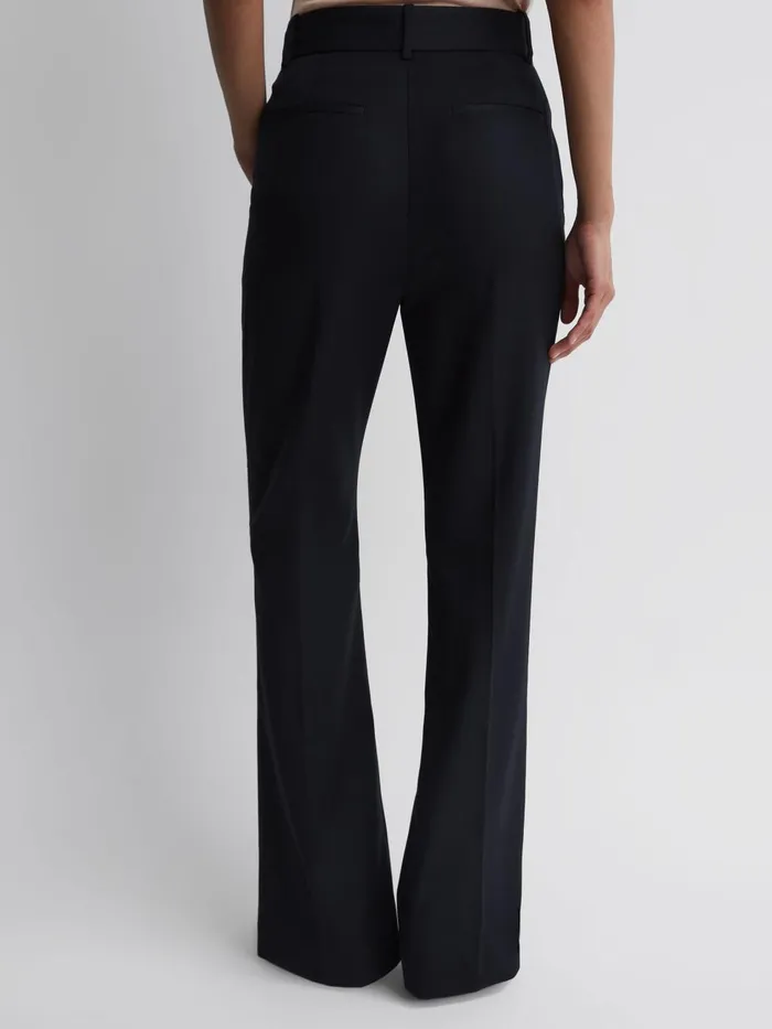 Women Reiss Suits and Tailoring Haisley Tailored Flared Suit Trousers Navy