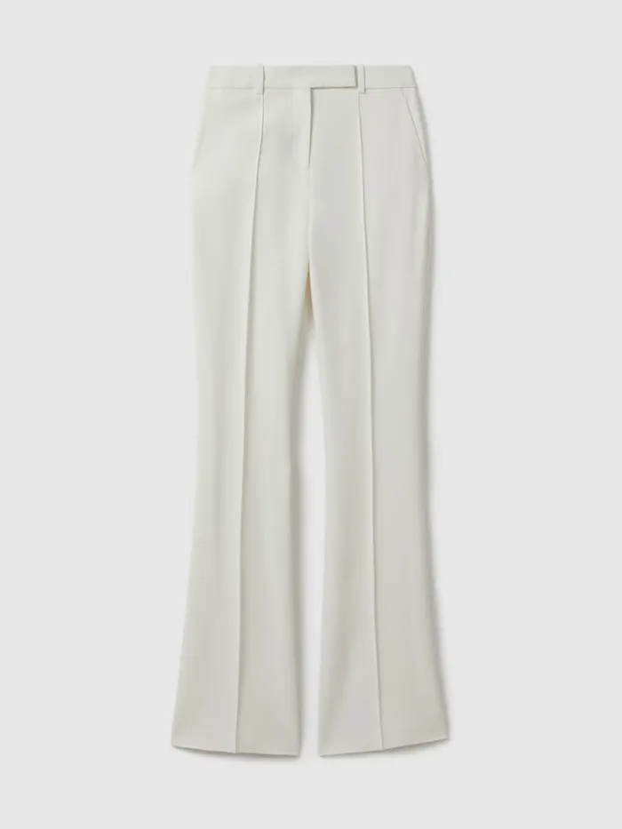 Women Reiss Suits and Tailoring Slim Flared Suit Trousers Ivory
