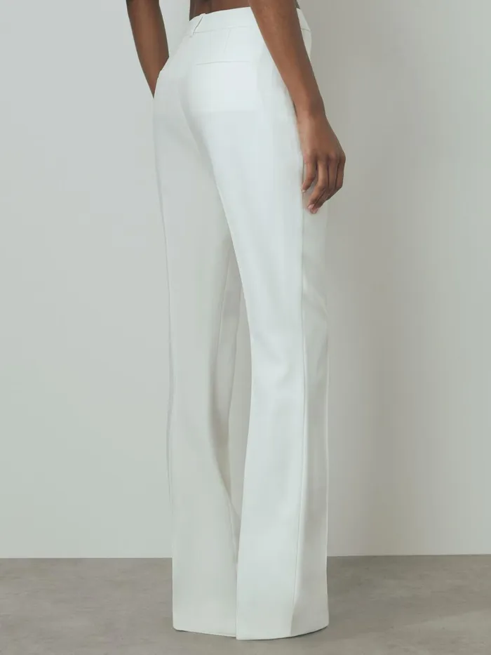 Women Reiss Suits and Tailoring Slim Flared Suit Trousers Ivory