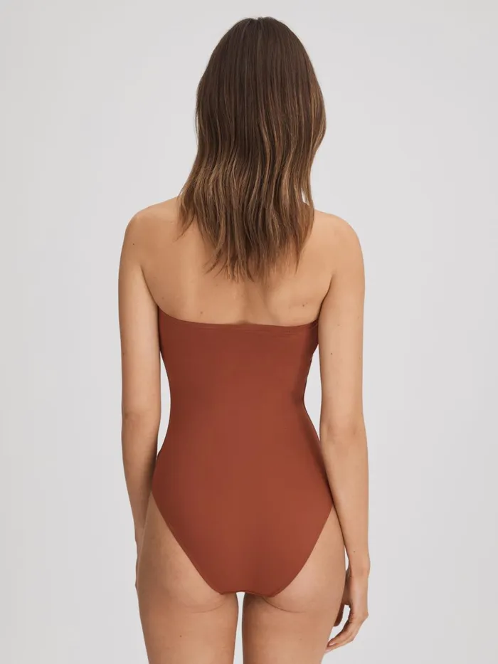 Women Reiss Swimwear Born Strapless Swimsuit Copper