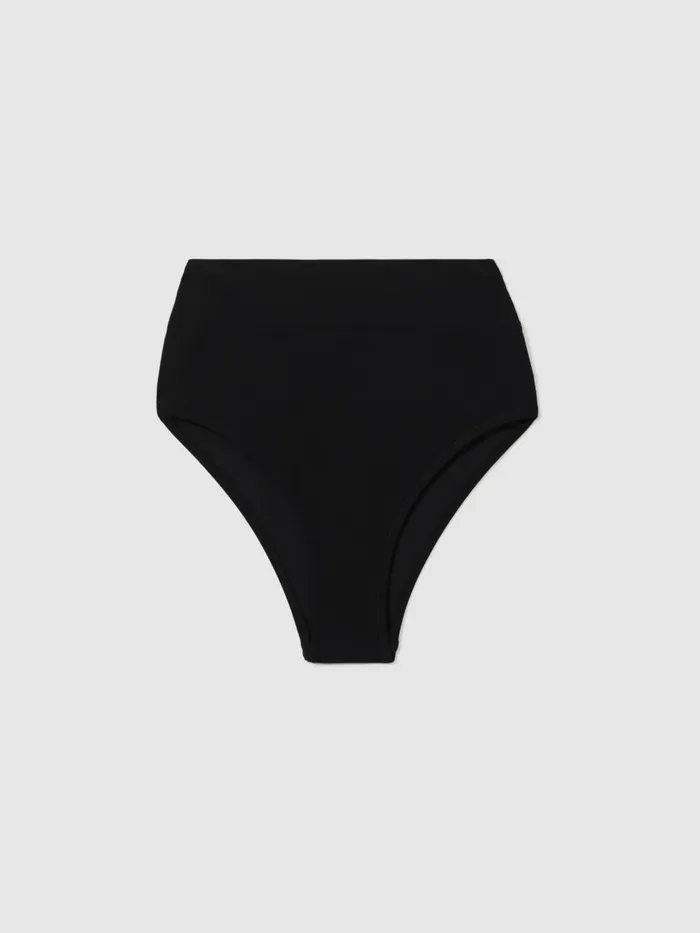 Women Reiss Swimwear Cristina High Rise Bikini Bottoms Black