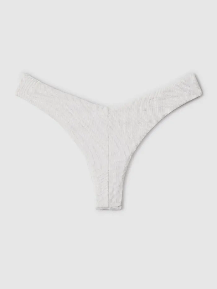 Women Reiss Swimwear High Cut Bikini Bottoms Off White
