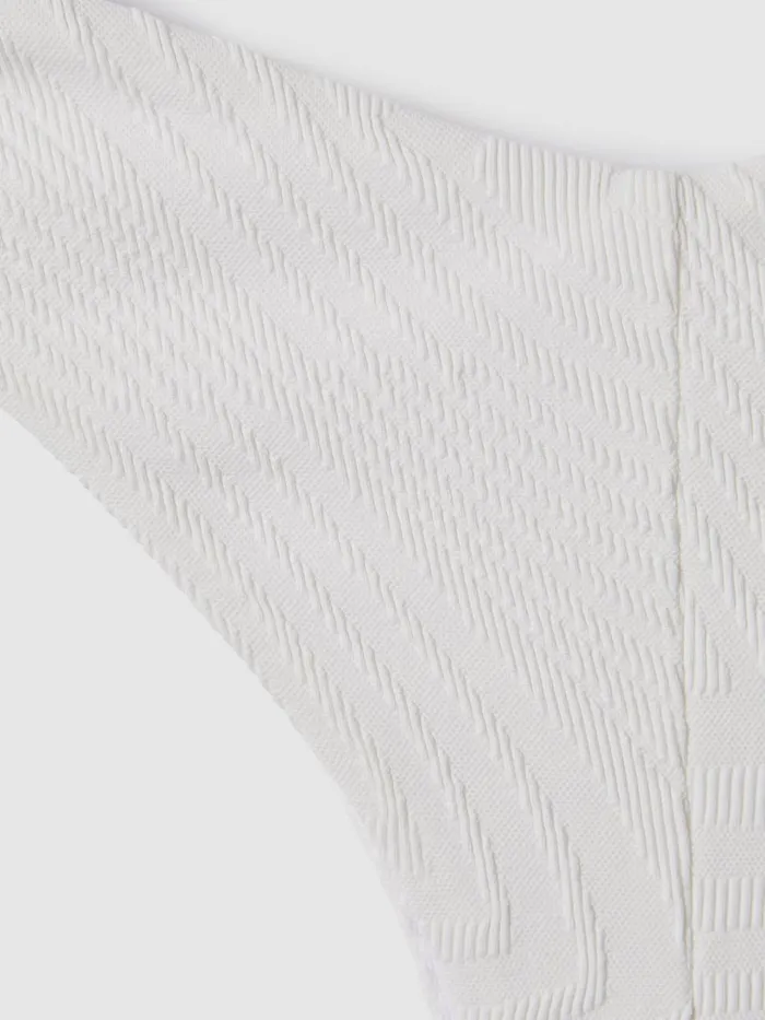 Women Reiss Swimwear High Cut Bikini Bottoms Off White