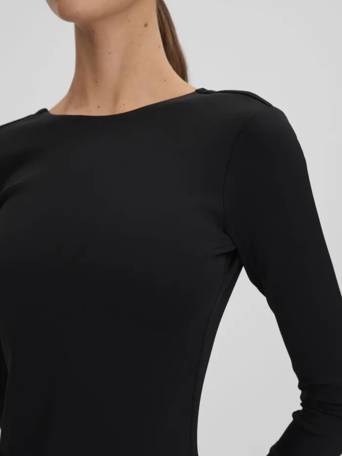 Women Reiss Tops American Good American Scoop Back Thong Bodies Black