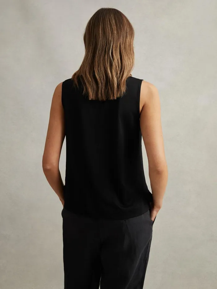 Women Reiss Tops Mira VNeck Shell Top Black
