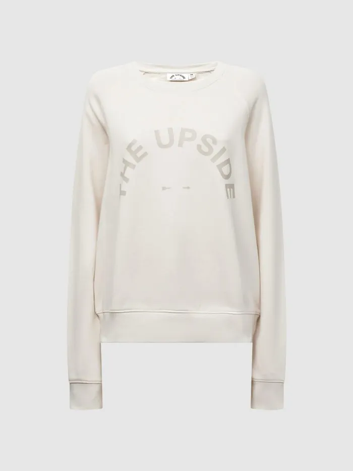 Women Reiss Tops Upside Cotton Crew Neck Jumper Natural