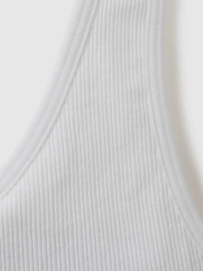 Women Reiss Tops Upside Shelf Bra Sports Vest White