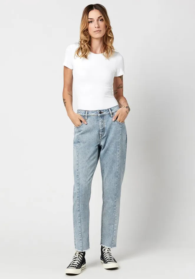 Women Relaxed Cut Off Madison Boyfriend Jeans Indigo Buffalo David Bitton Boyfriend Madison