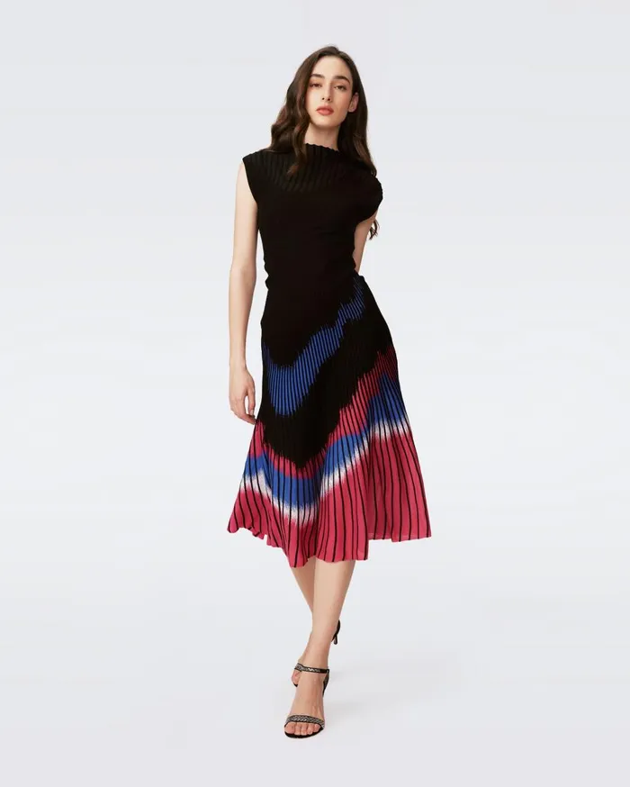 Women Rick Dress Floating Block DVF Dresses