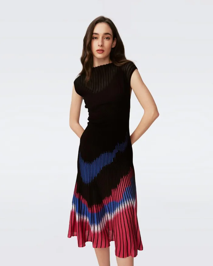 Women Rick Dress Floating Block DVF Dresses