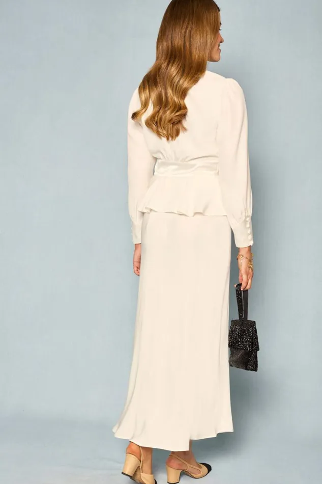 Women RIXO All Bridal Adeline Silk Top Satin Back Silk Crepe