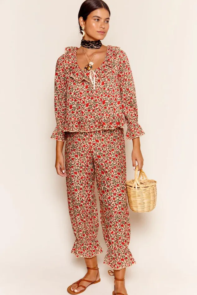 Women RIXO All Clothing Bobbie Cotton Coord Ditsy Trail Cream