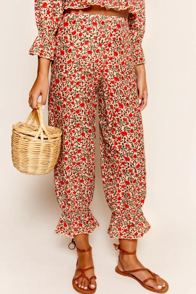 Women RIXO All Clothing Bobbie Cotton Coord Ditsy Trail Cream