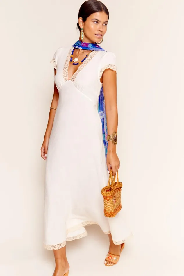 Women RIXO All Clothing Clarice Midi Dress Cream